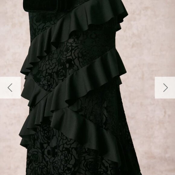 RIHOAS The Black V-Neck Ruffle Tiered Maxi Dress - Picture 6 of 6